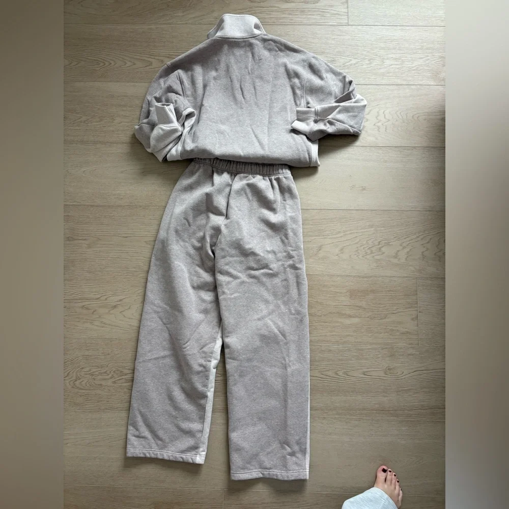 2 pc set* Athleta wide leg & 1/4 zip set, forever fleece, both XS - Picture 4 of 7